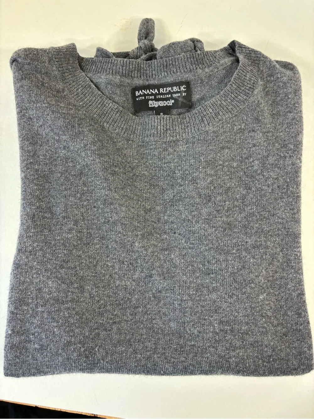 Banana Republic Sweater Women's Merino Wool Cashmere - Filpucci Tie Cuffs Small